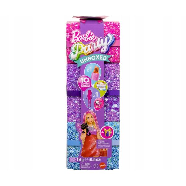 Barbie Glam Party 29 cm mit Zubehör und Schleim – Sammlerpuppe Mattel