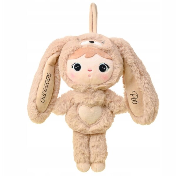 Metoo Beige Hase 30 cm personalisiert mit Namen für Kinder