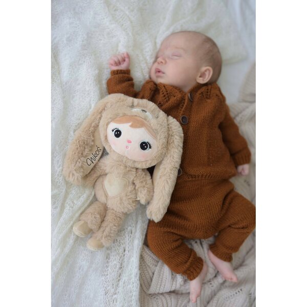 Metoo Coniglio Beige 30 cm Personalizzato con Nome per Bambini