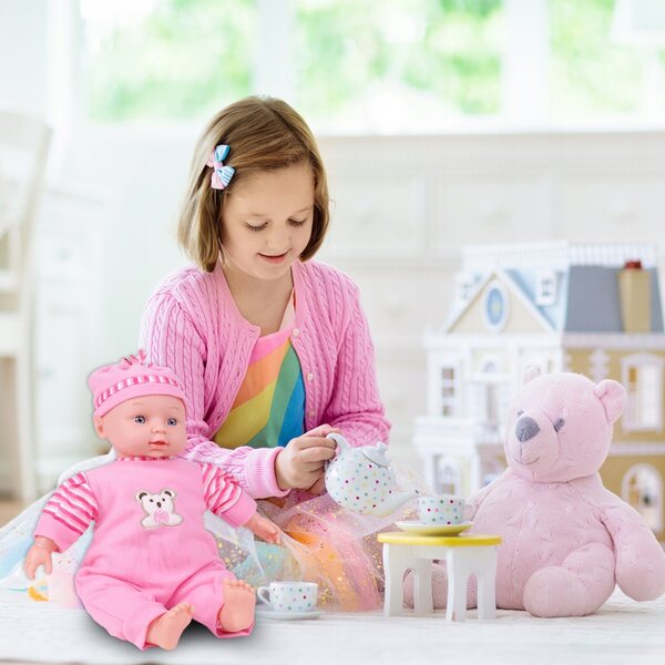 Bambolina interattiva MalPlay Baby MayMay 34 cm con Effetti Sonori e Abbigliamento Lavabile
