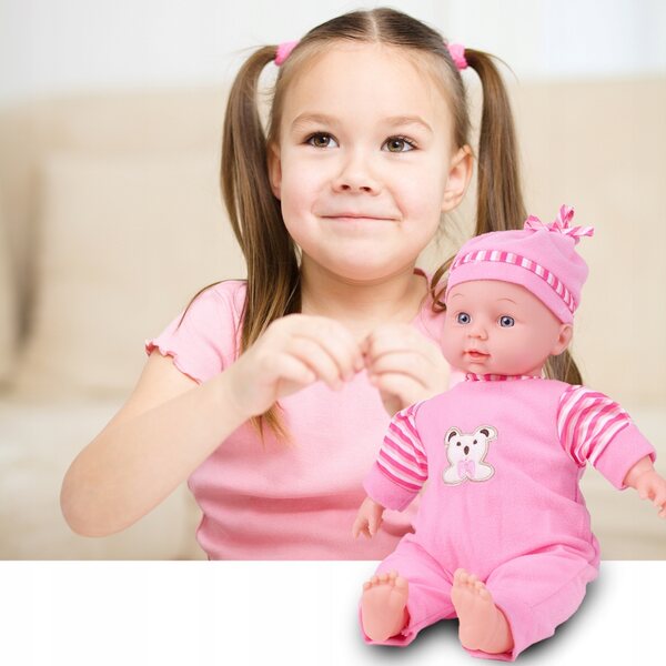 Bambolina interattiva MalPlay Baby MayMay 34 cm con Effetti Sonori e Abbigliamento Lavabile
