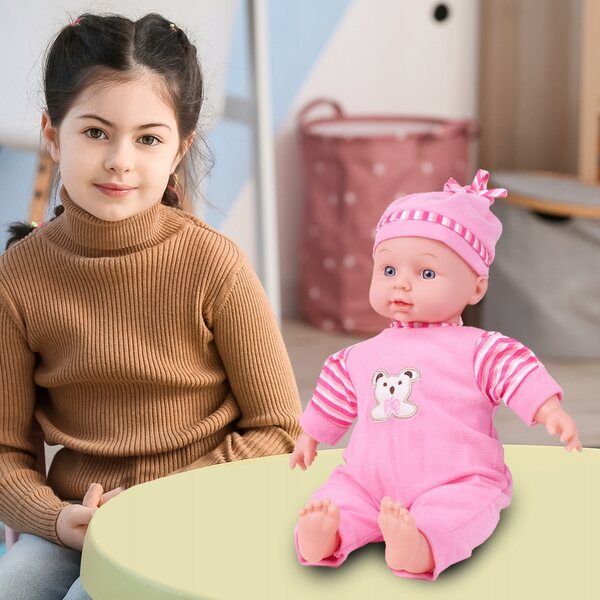Bambolina interattiva MalPlay Baby MayMay 34 cm con Effetti Sonori e Abbigliamento Lavabile