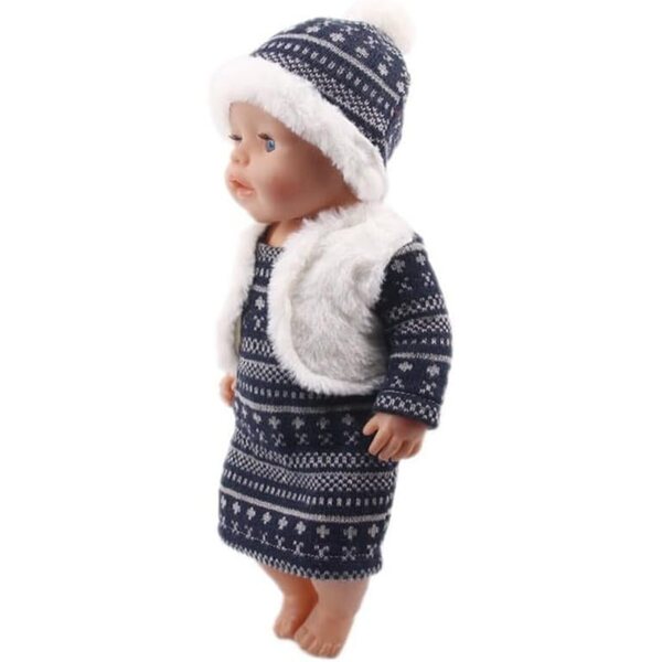Abito e Cappello in Maglia per Bambola Americana 46 cm - Accessori Eleganti Casual