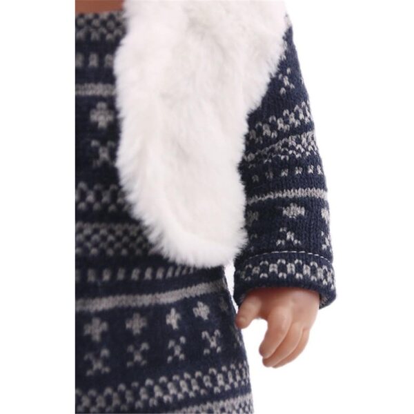 Abito e Cappello in Maglia per Bambola Americana 46 cm - Accessori Eleganti Casual
