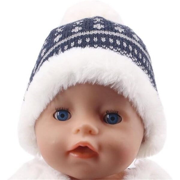 Abito e Cappello in Maglia per Bambola Americana 46 cm - Accessori Eleganti Casual