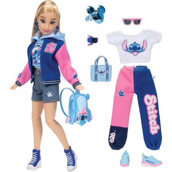 DISNEY ILY 4EVER MODNA LALKA Z MOTYWEM STITCH I ZESTAWEM AKCESORIÓW 30 CM