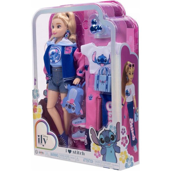DISNEY ILY 4EVER MODNA LALKA Z MOTYWEM STITCH I ZESTAWEM AKCESORIÓW 30 CM