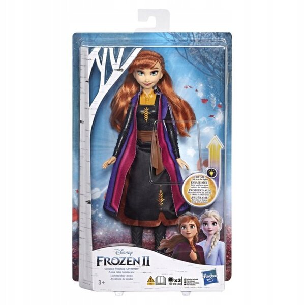 Bambola Anna di Frozen con vestito luminoso ed effetti speciali 29 cm