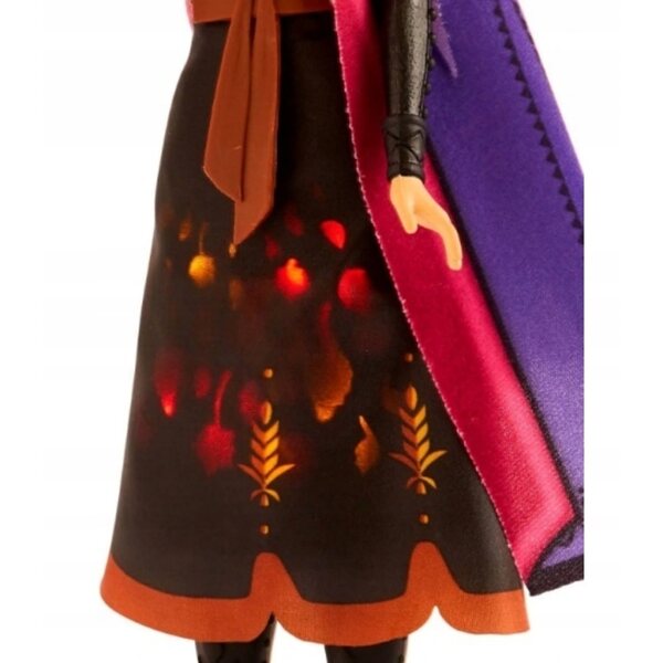 Bambola Anna di Frozen con vestito luminoso ed effetti speciali 29 cm