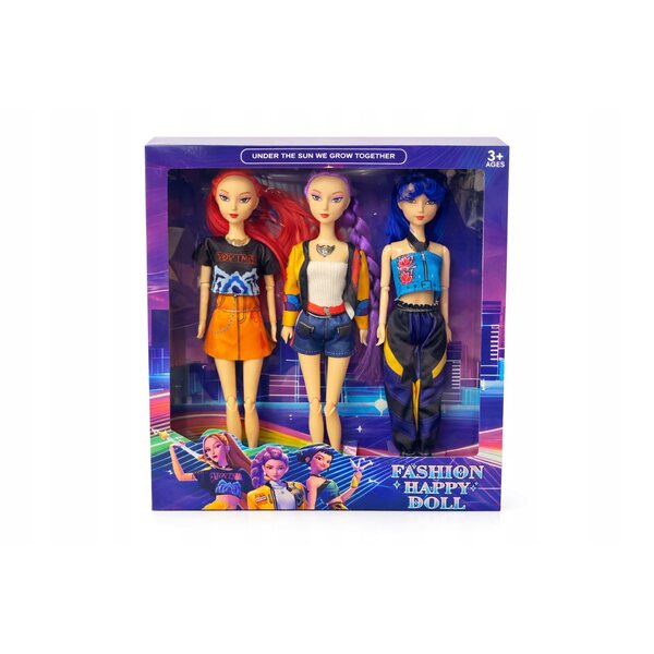3er Set Kpop Fashion Singer Puppen 30 cm mit Gesangsfunktion für Kinder