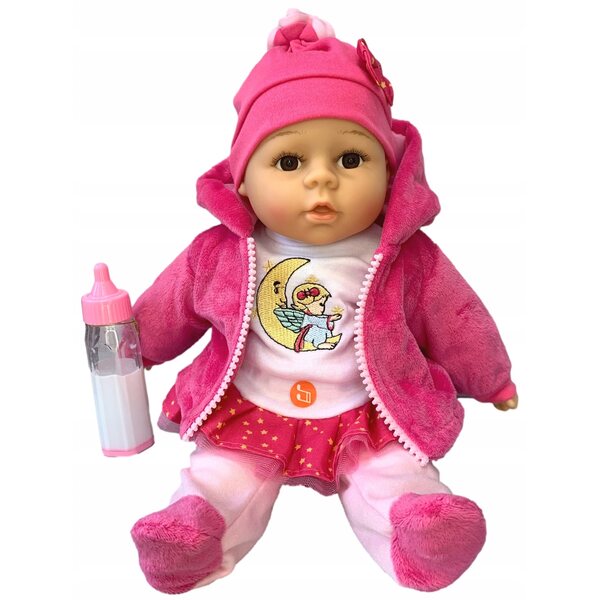 Bambola Bobas Adar 35 cm con Suoni, Biberon Magico e Ciuccio per Bambini 3+
