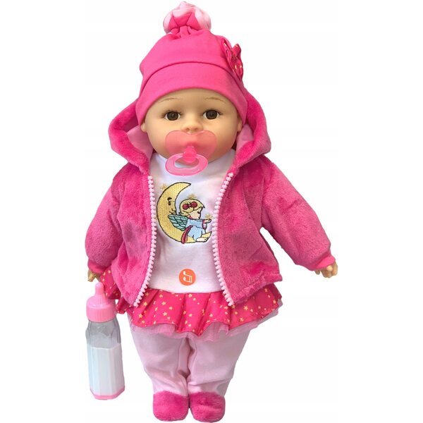 Bambola Bobas Adar 35 cm con Suoni, Biberon Magico e Ciuccio per Bambini 3+