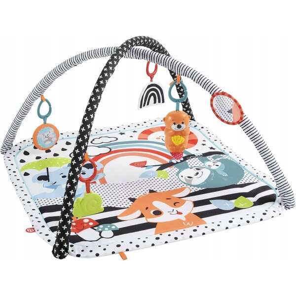 Fitness e gioco per neonati Fisher-Price 3 in 1 Baby Gym con suoni e materiali sicuri