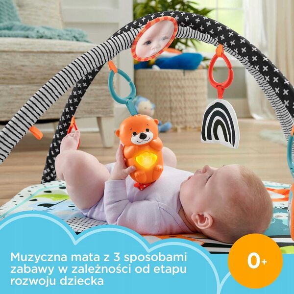 Fitness e gioco per neonati Fisher-Price 3 in 1 Baby Gym con suoni e materiali sicuri