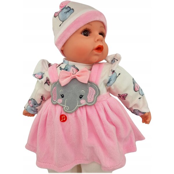 Mariotoys Bobas bambola 45 cm - morbida, sonora, parla e canta in polacco