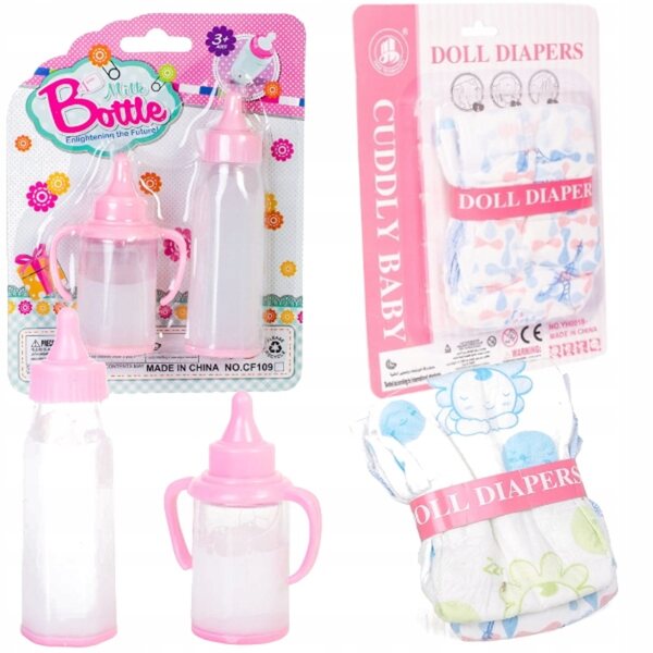 Bambolina Interattiva 45cm con Pannolini, Bottiglie Magiche e Accessori
