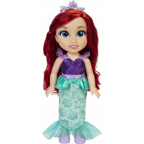 Große Disney-Prinzessin Ariel-Puppe mit Teeservice und dreidimensionalen Augen, 36 cm