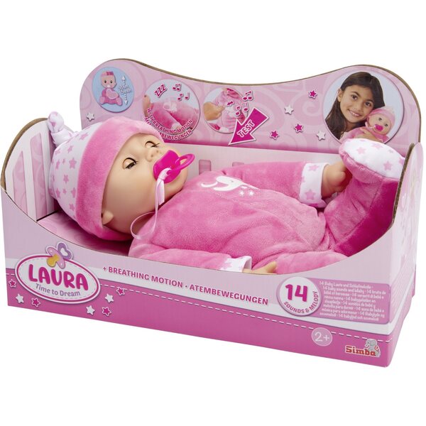 Simba Doll Laura Time to Dream 38 cm με 14 ήχους και κλείσιμο ματιών