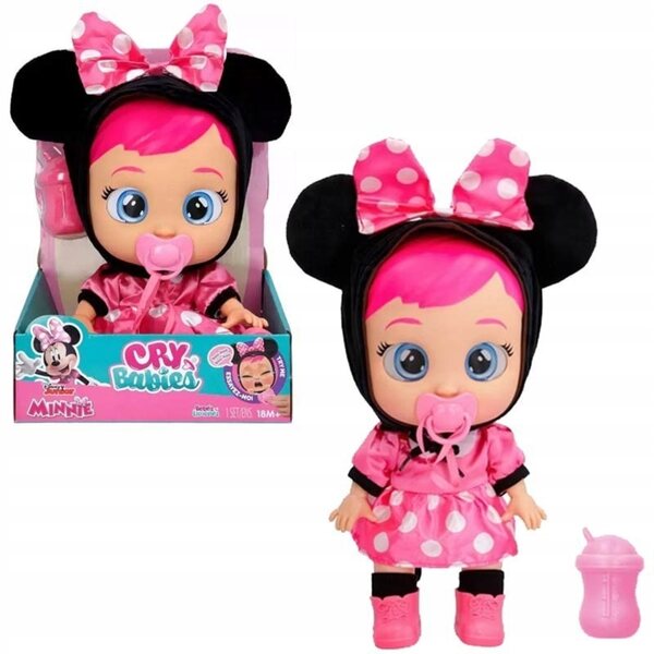 Disney Minnie interaktive Babypuppe 30 cm mit Geräuschen und echten Tränen
