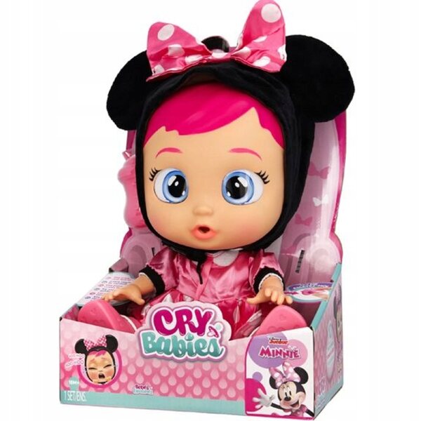 Disney Minnie interaktive Babypuppe 30 cm mit Geräuschen und echten Tränen