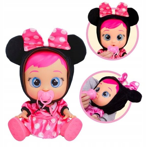 Disney Minnie interaktive Babypuppe 30 cm mit Geräuschen und echten Tränen