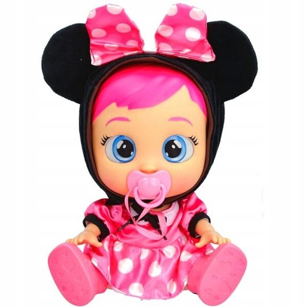 Disney Minnie interaktive Babypuppe 30 cm mit Geräuschen und echten Tränen