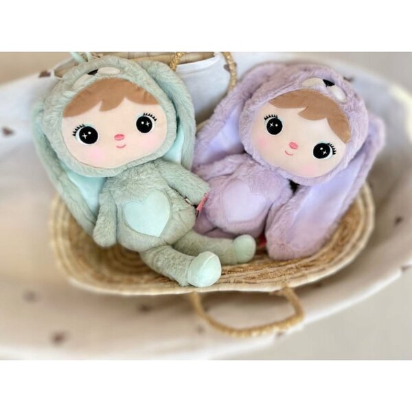 Fliederfarbener Hase 50 cm Metoo mit Personalisierung – Kuscheltier für Kinder ab 0 Jahren