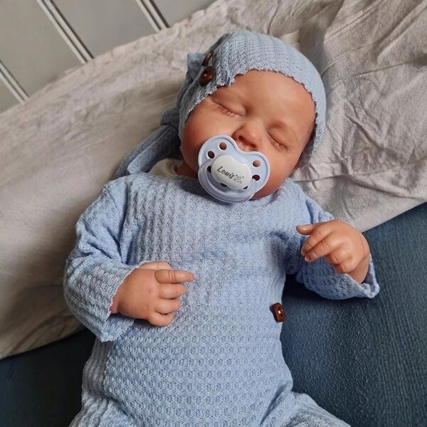 3D-Reborn-Puppe, 50 cm, realistische Babypuppe mit Zubehör für Kinder