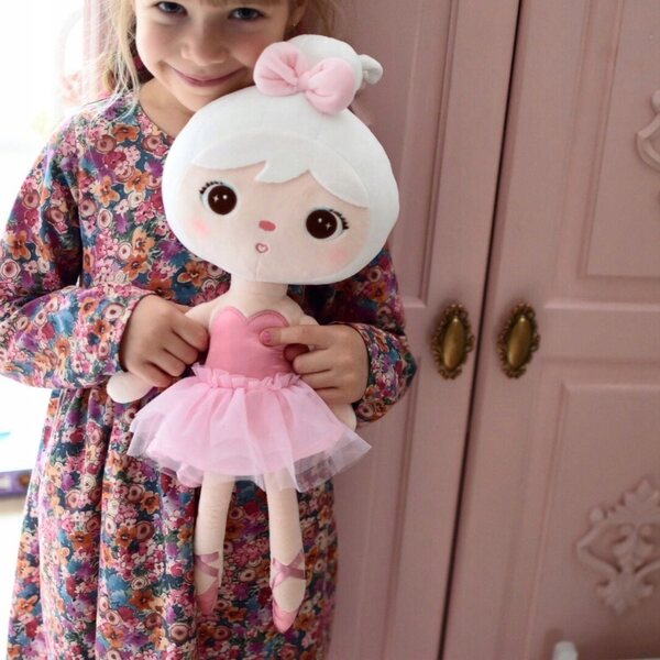 Metoo Ballerina bambola 50 cm personalizzata con nome, morbida e sicura