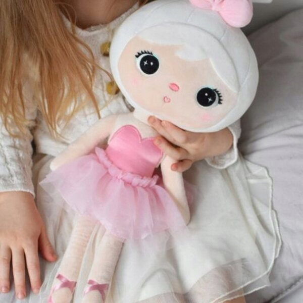 Metoo Ballerina bambola 50 cm personalizzata con nome, morbida e sicura