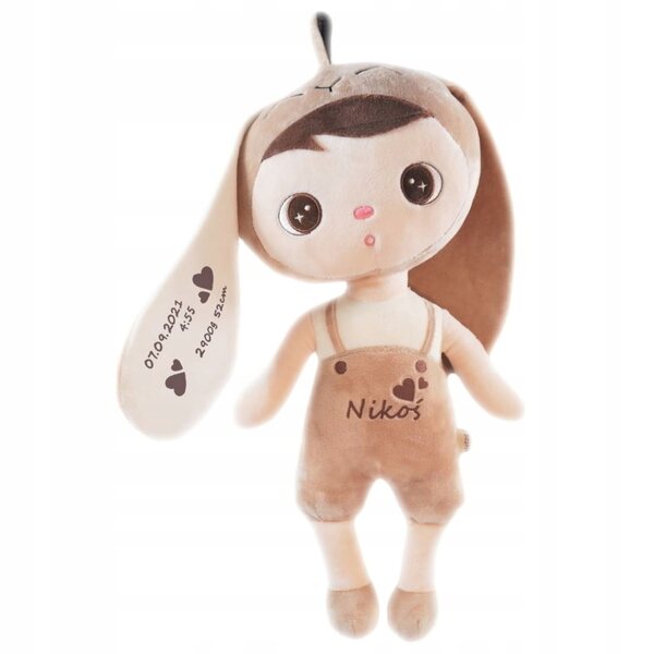 Bambola di pezza Metoo da 46 cm con certificato di nascita e nome per un neonato 0+