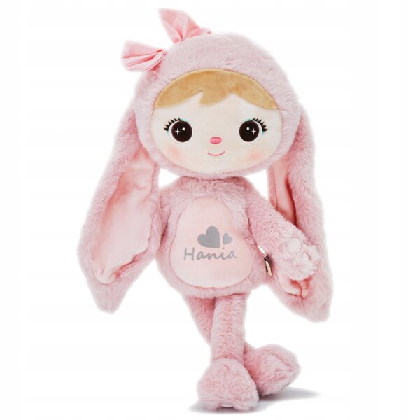 Peluche Metoo 48 cm avec prénom personnalisé, cadeau unique pour fille