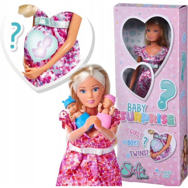 Bambola incinta Steffi Love con set Simba a sorpresa da 29 cm con accessori