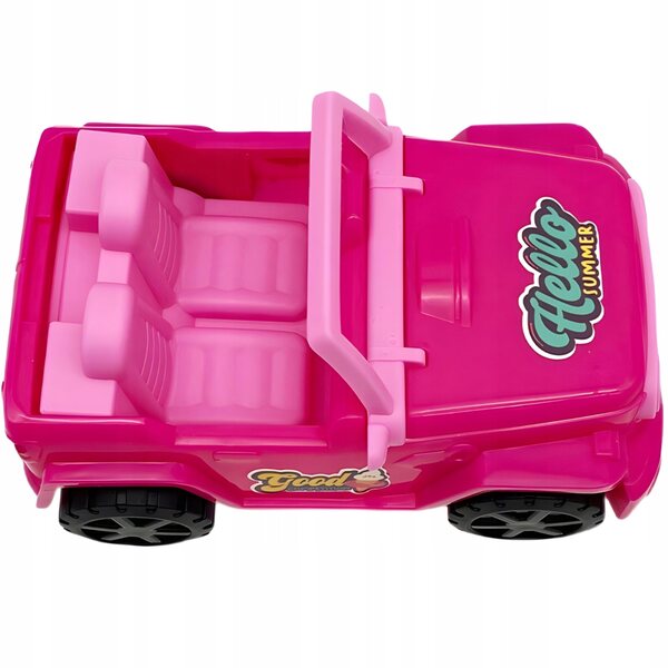 Jeep rosa con mini bambola e cagnolino set giochi per bambini 3+ anni