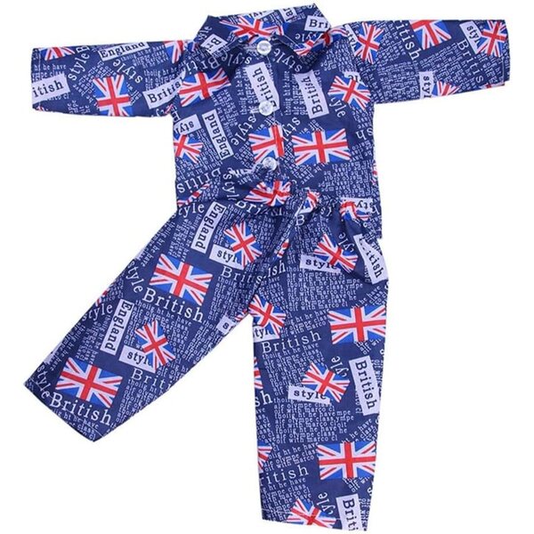 Lässiges Pyjama-Set für 46 cm große Puppen – sichere und abnehmbare Kleidung