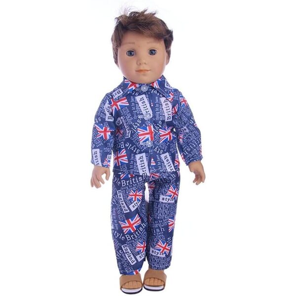 Lässiges Pyjama-Set für 46 cm große Puppen – sichere und abnehmbare Kleidung