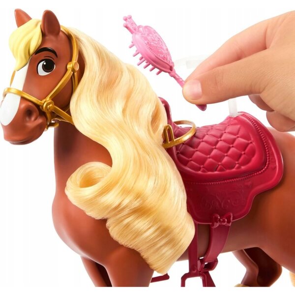 Disney-Prinzessin Bella mit Filip-Pferd und Mattel Stylizacyjne-Accessoires