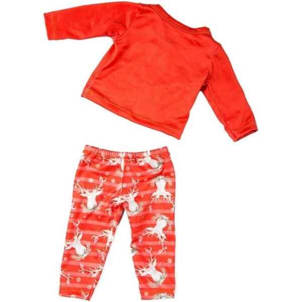 Vestiti Natalizi per Bambole 46 cm - Top Maniche Lunghe e Pantaloni con Stampa Cervi