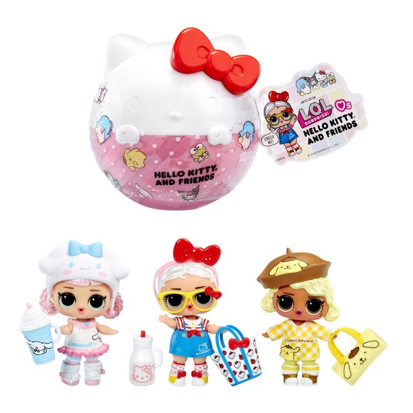 Kula-Überraschung L.O.L. Überraschen Sie Hello Kitty mit 8 Figuren und 7 Überraschungen