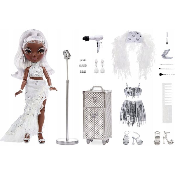 Rainbow High Ayesha Sterling bambola moda con abiti scintillanti e accessori raffinati