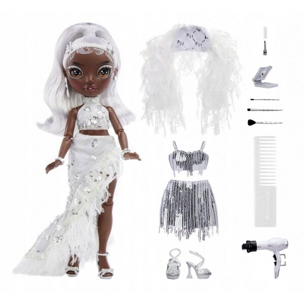 Rainbow High Ayesha Sterling bambola moda con abiti scintillanti e accessori raffinati