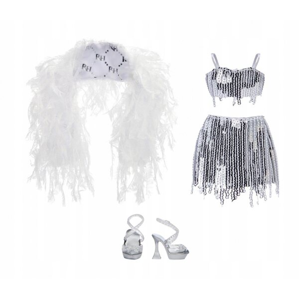 Rainbow High Ayesha Sterling bambola moda con abiti scintillanti e accessori raffinati