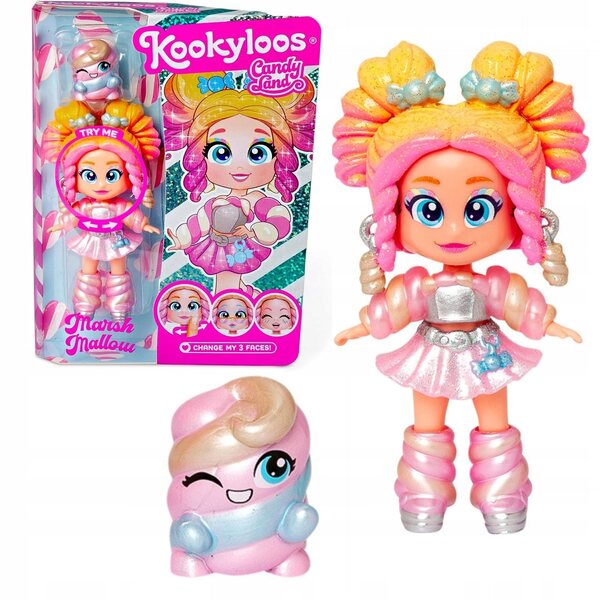 Kookyloos Candy Land Marsh Mallow Minifigur Puppe 17,5 cm für Kinder ab 3 Jahren