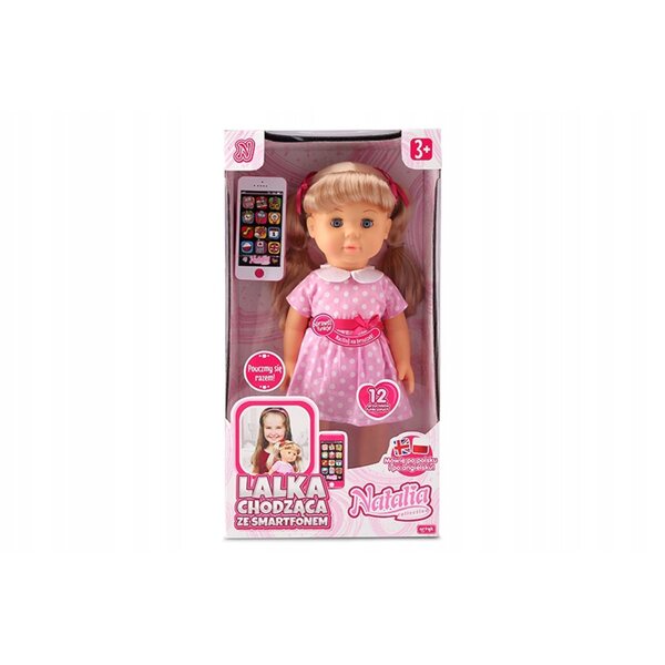 Bambola Natalia parlante e camminante con smartphone educativo bilingue