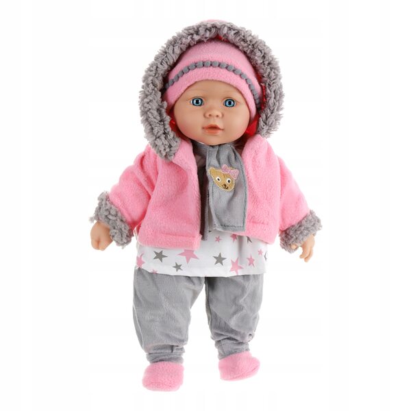 Baby Doll interattiva 41 cm Parla, canta, bilingue Set di 6 vestiti
