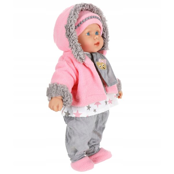 Baby Doll interattiva 41 cm Parla, canta, bilingue Set di 6 vestiti