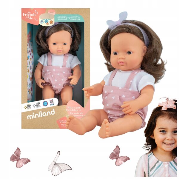 Bambola Europea Profumata con Capelli Castani 38 cm Miniland My Friends & Me