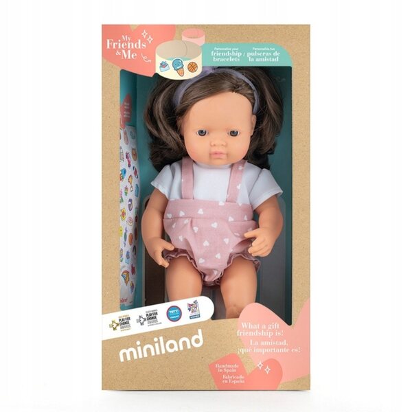 Bambola Europea Profumata con Capelli Castani 38 cm Miniland My Friends & Me