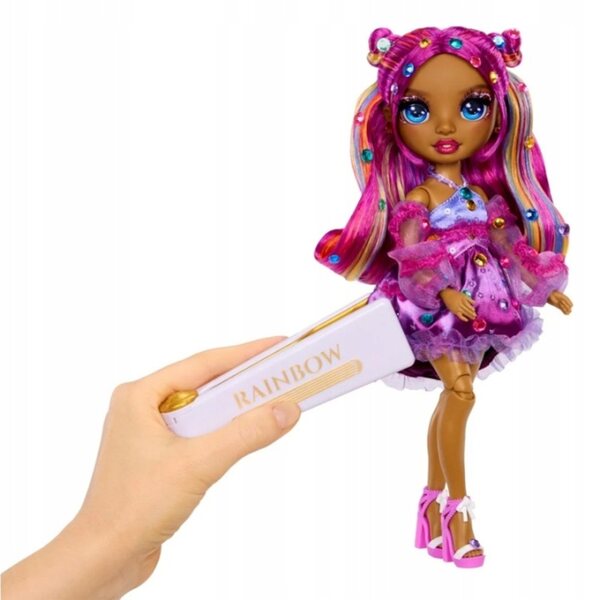 Rainbow High Noemie Violette bambola 31 cm con cristalli e abbigliamento personalizzabile