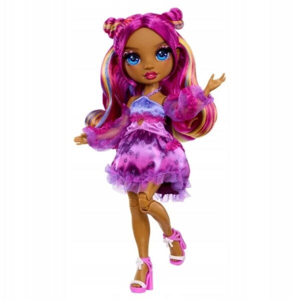 Rainbow High Noemie Violette bambola 31 cm con cristalli e abbigliamento personalizzabile